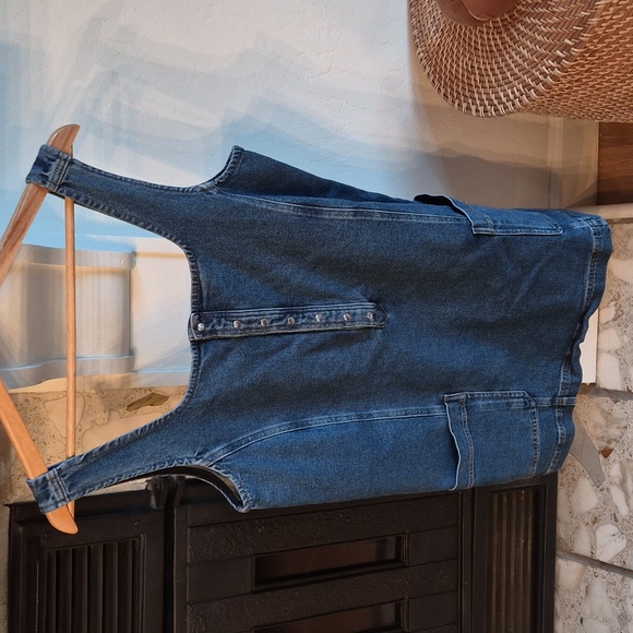 Sezane Adria Dress Denim Blue - Size 8 - Picture 5 of 7